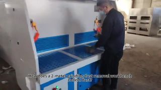 Mesa de molienda de metal con extracción de polvo
